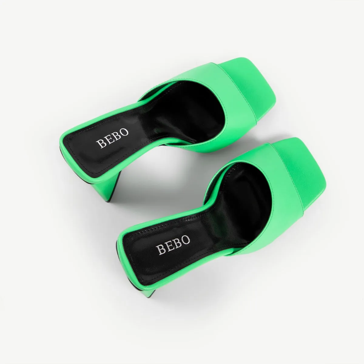BEBO Kyrah Heeled Mule in Lime