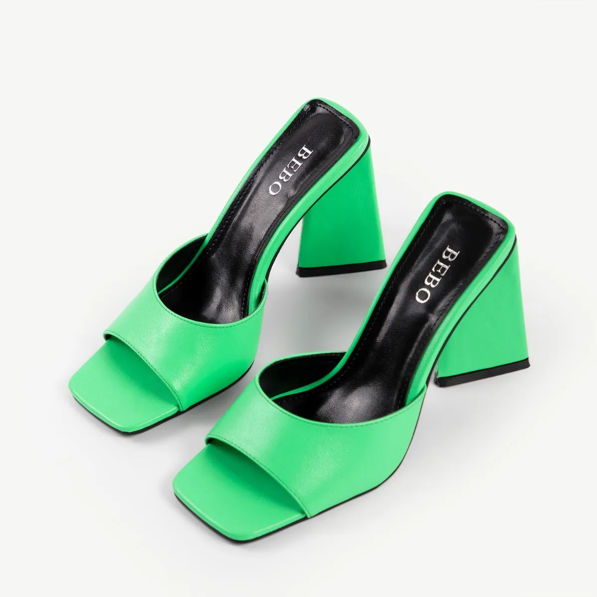 BEBO Kyrah Heeled Mule in Lime