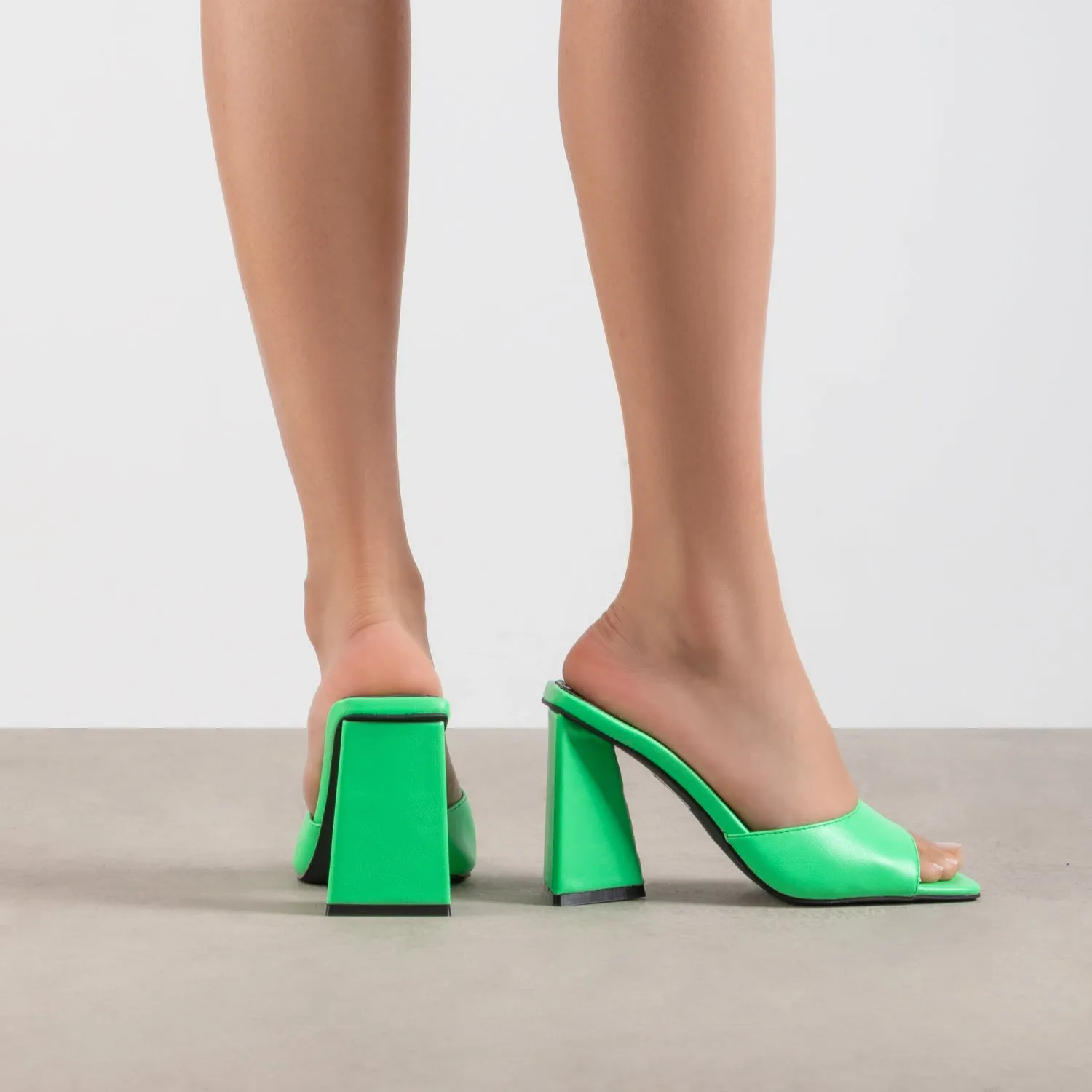 BEBO Kyrah Heeled Mule in Lime
