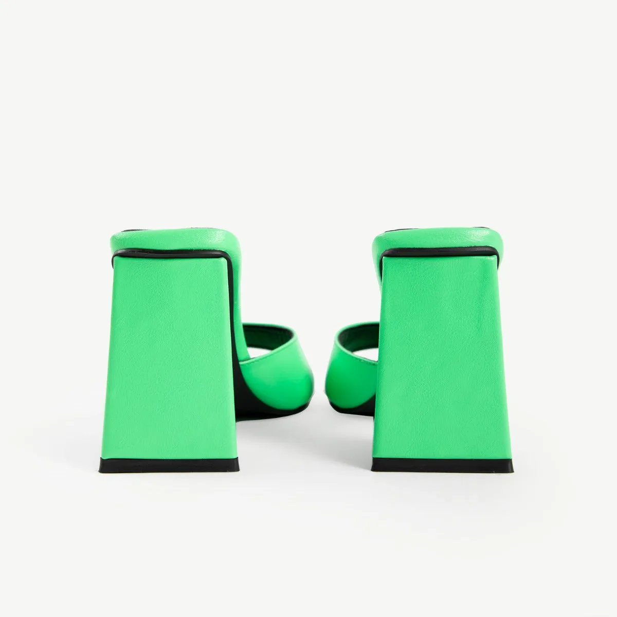 BEBO Kyrah Heeled Mule in Lime