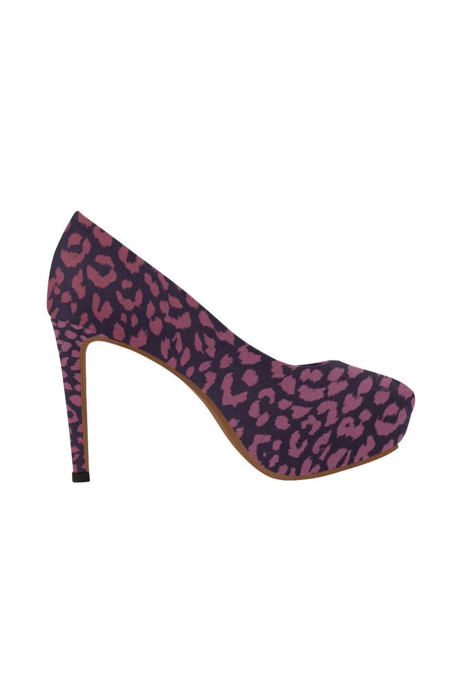 Berry Leopard Women's High Heels