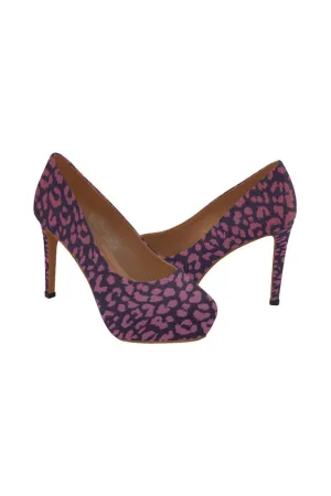 Berry Leopard Women's High Heels
