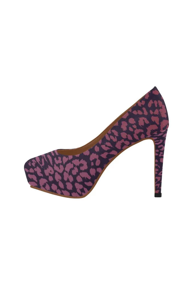 Berry Leopard Women's High Heels