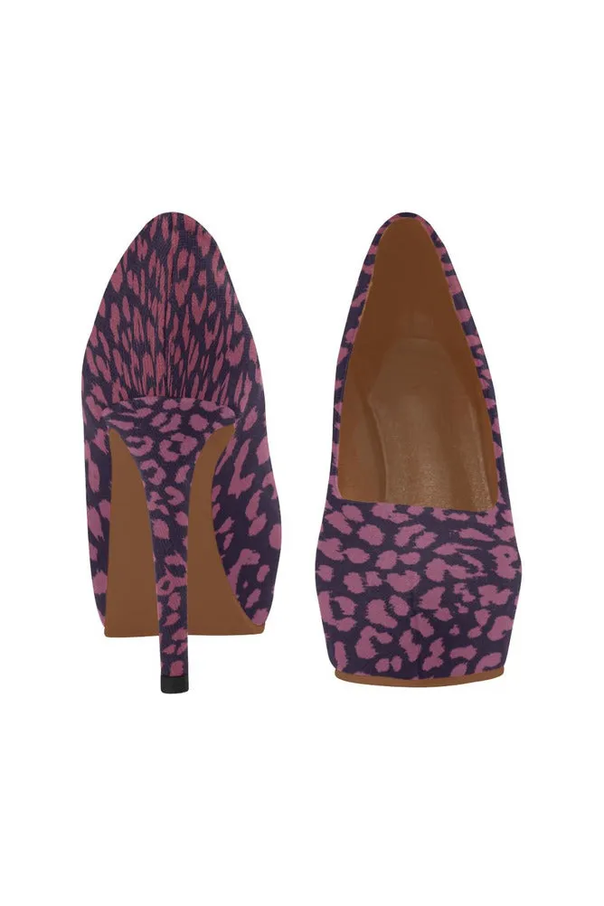Berry Leopard Women's High Heels