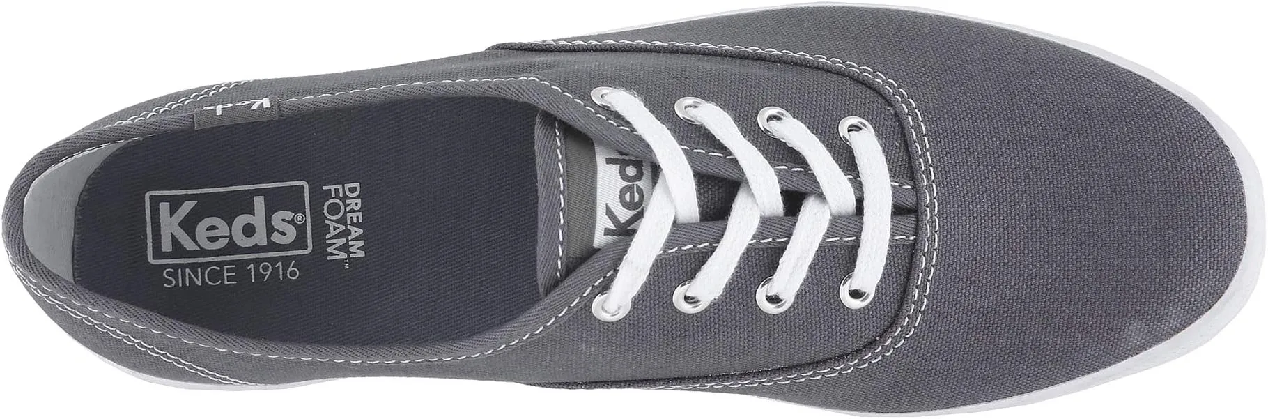 Champion Canvas Lace-Up Keds, Graphite
