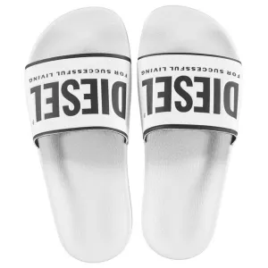 Diesel SA-Valla Slides Sandals - White