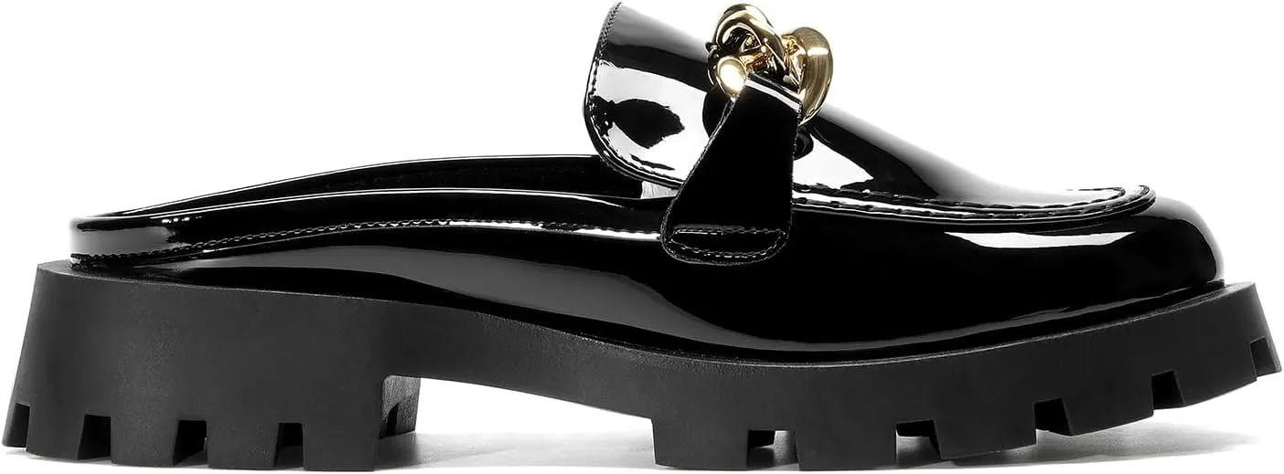 DREAM PAIRS Mules for Women Slip On Shoes Platform Thick Comfortable Womens Chunky Flat Slides Slippers Loafers