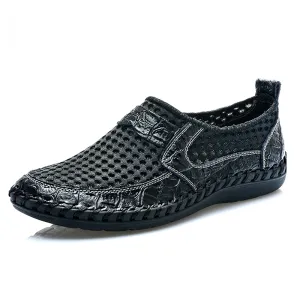 Fashion Breathable Italy Loafers for Men / Summer Casual Soft Shoes