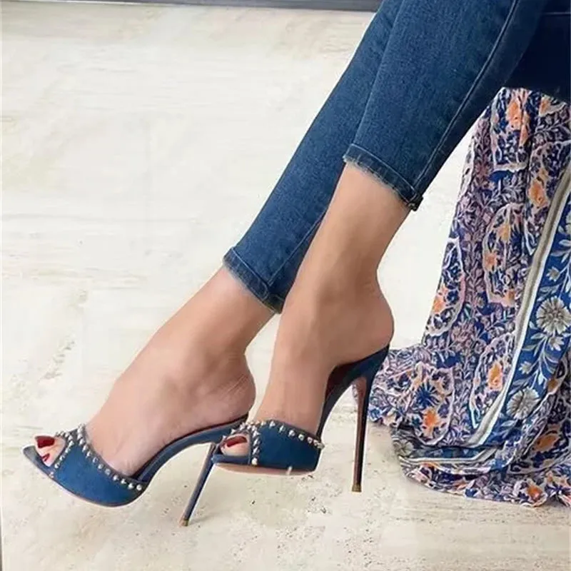 Fashion Metal spikes High Heel sandals