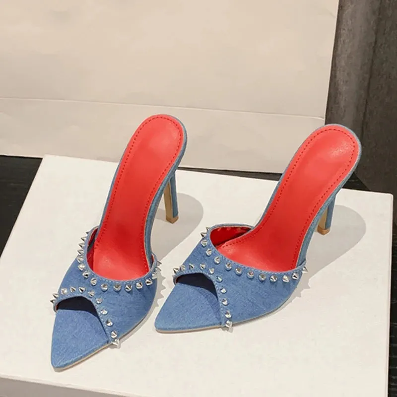 Fashion Metal spikes High Heel sandals