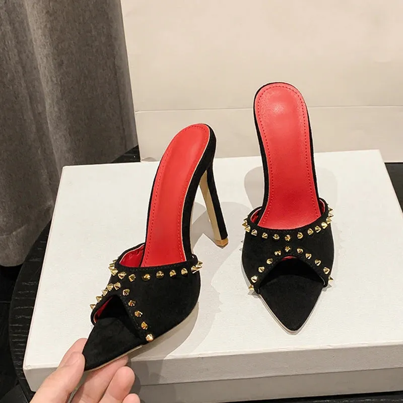 Fashion Metal spikes High Heel sandals