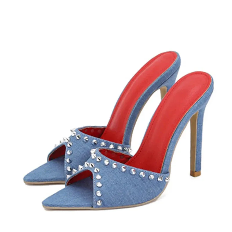 Fashion Metal spikes High Heel sandals