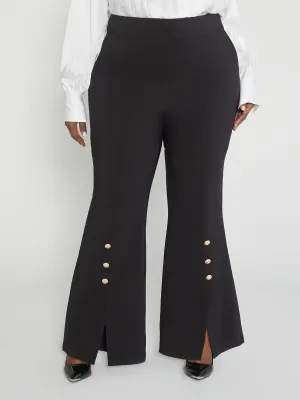 Fashion To Figure - Bernadette Split Hem Flare Leg Pants