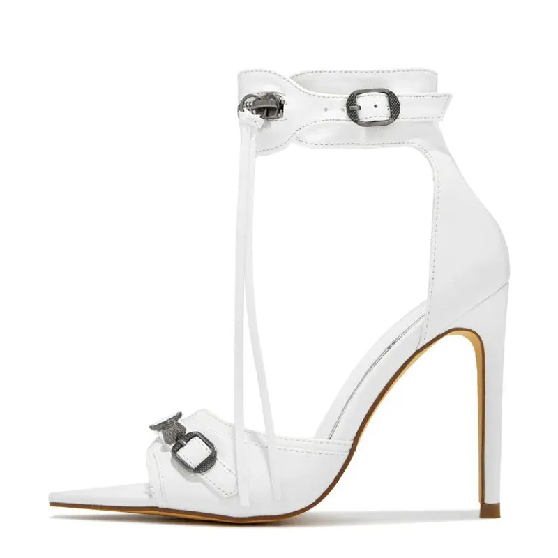 Fashion Zip Tassel ankle strap high heel Sandals
