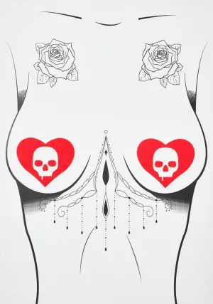 Heart Skull Pasties