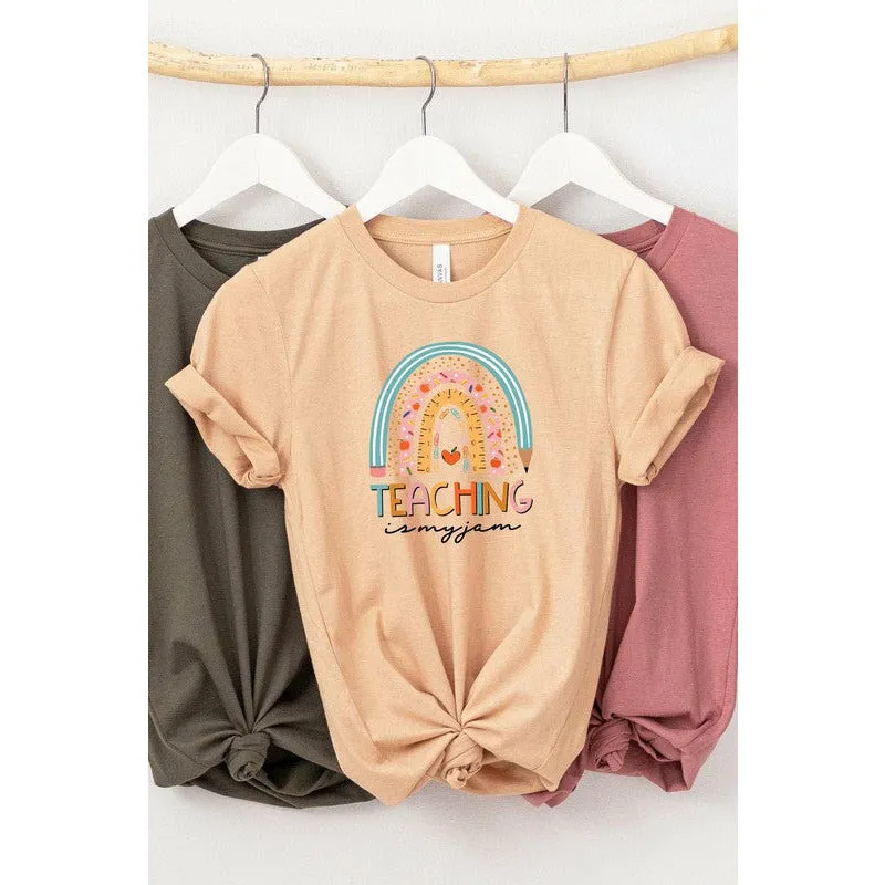 HONEY TEE APPAREL Teaching is My Jam Graphic T shirt