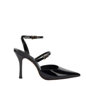Kris Pump In Black Patent Leather by Larroudé