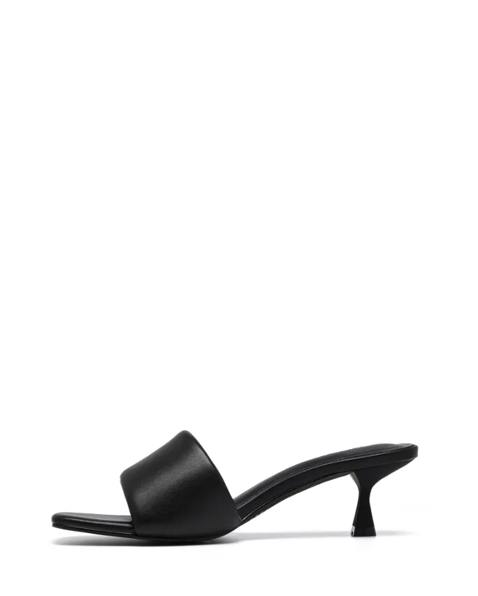 Luxe Mule Heel - Black
