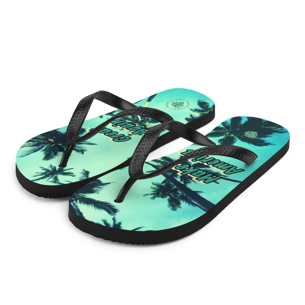 Make America Great Again Palm Tree Flip-Flops