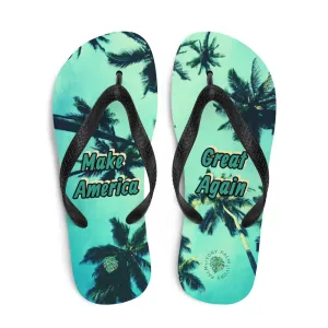 Make America Great Again Palm Tree Flip-Flops