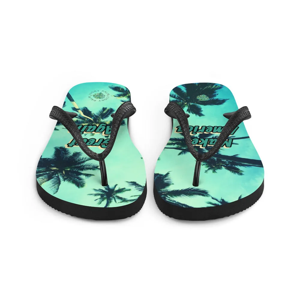 Make America Great Again Palm Tree Flip-Flops