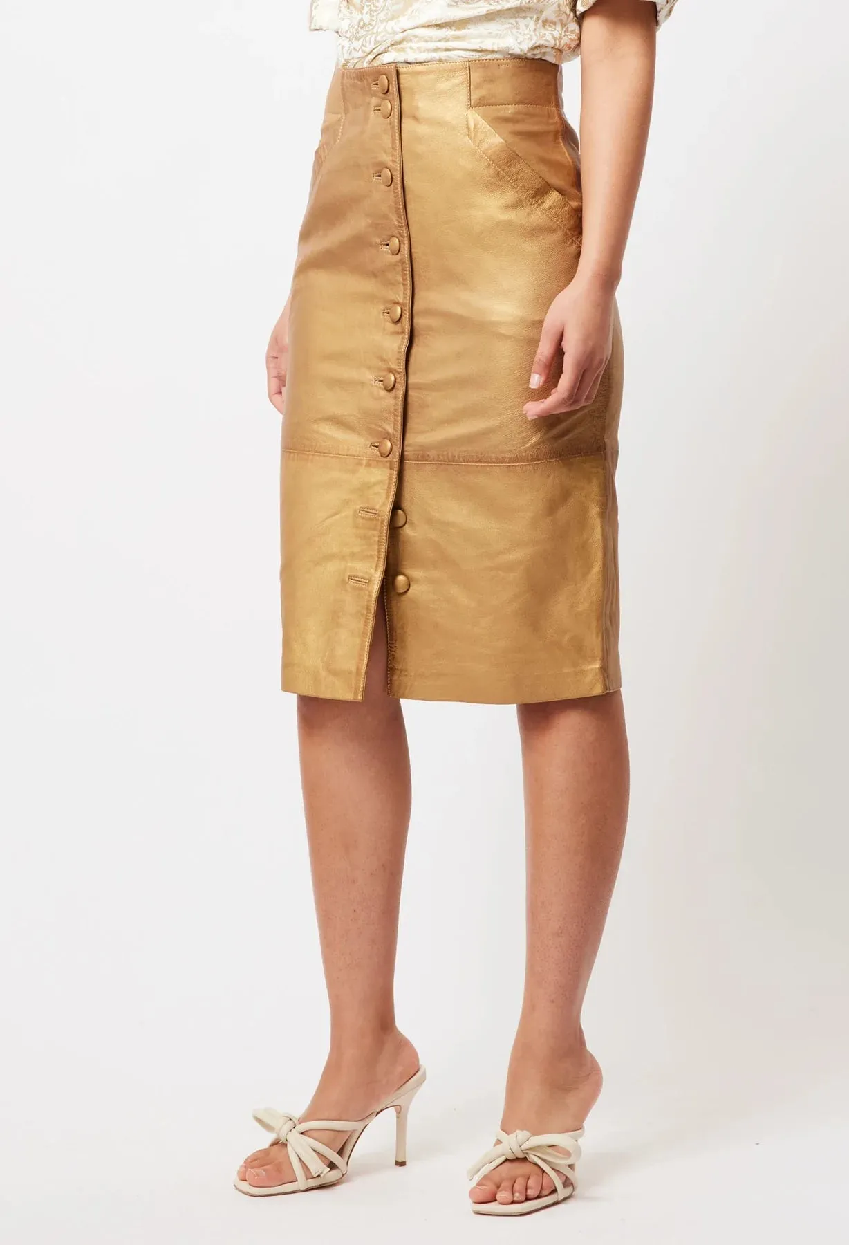 Maya Leather Skirt