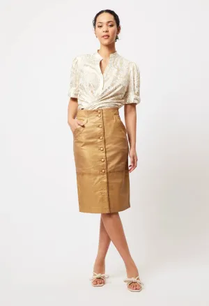 Maya Leather Skirt