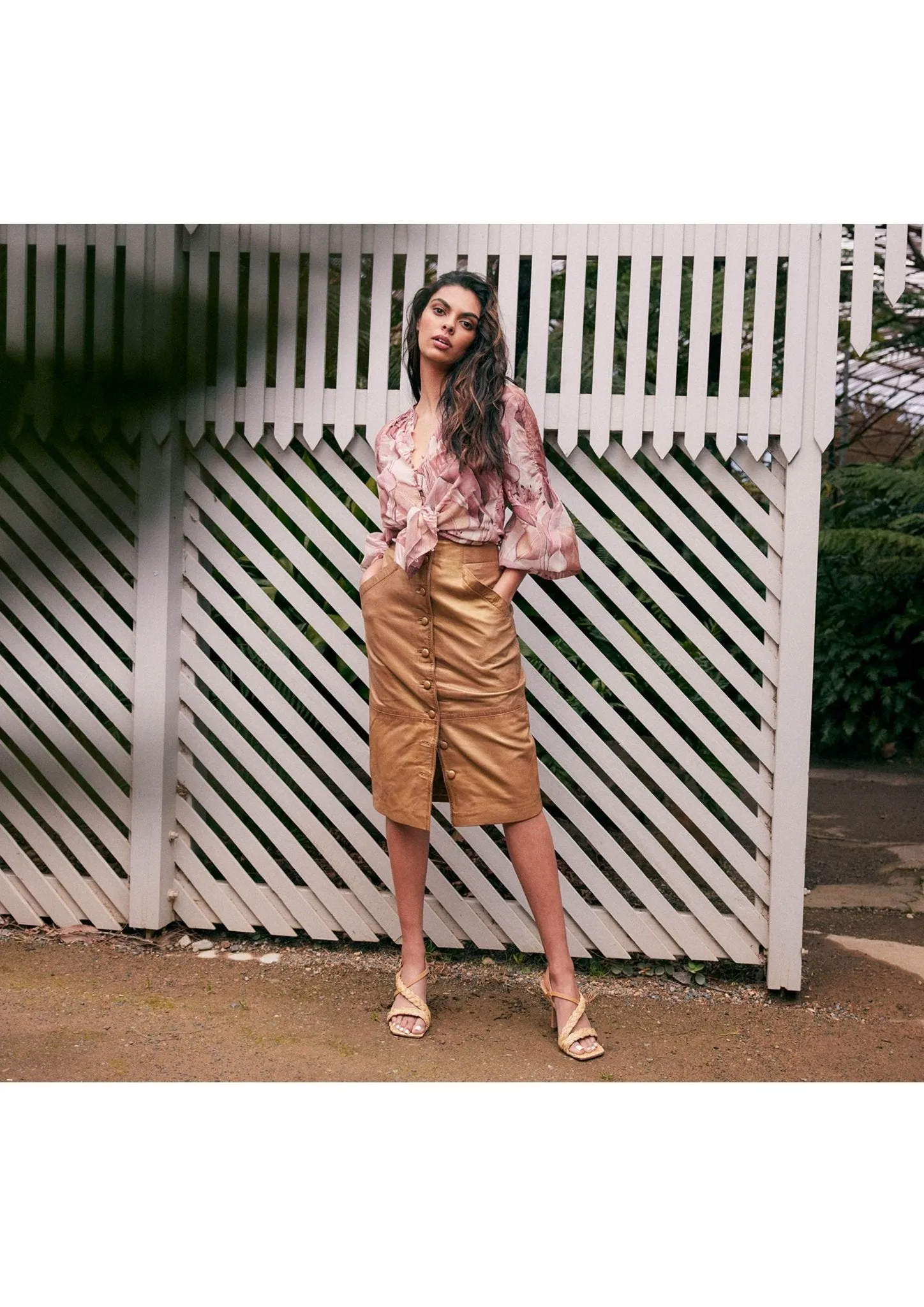 Maya Leather Skirt