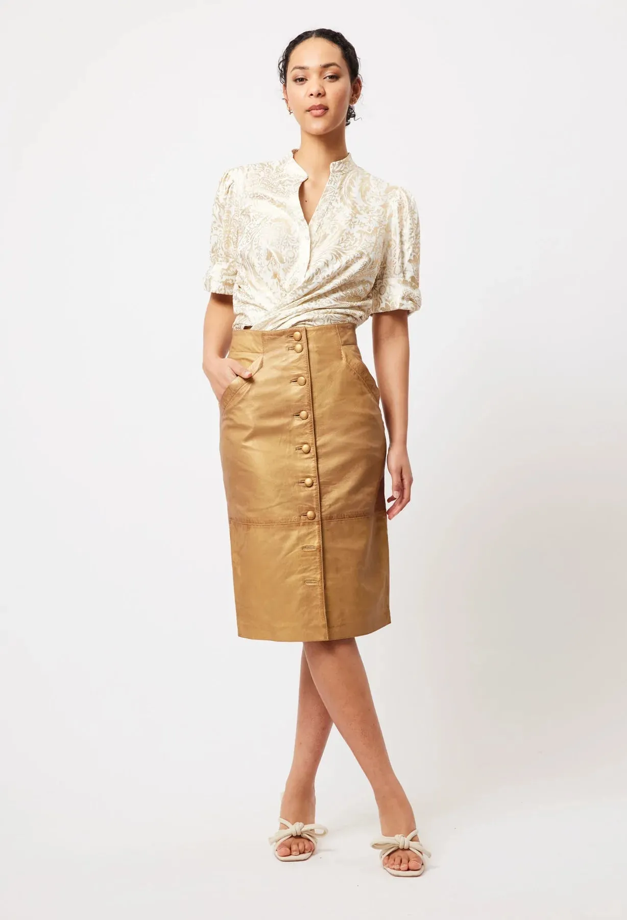 Maya Leather Skirt