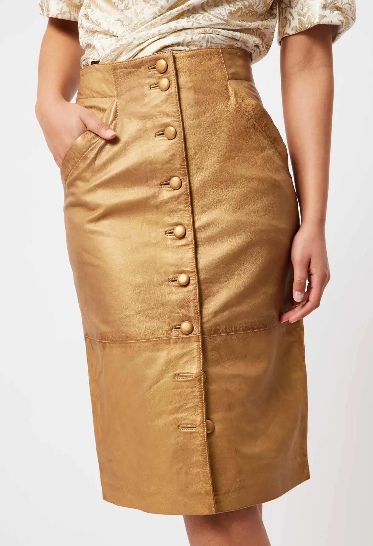 Maya Leather Skirt