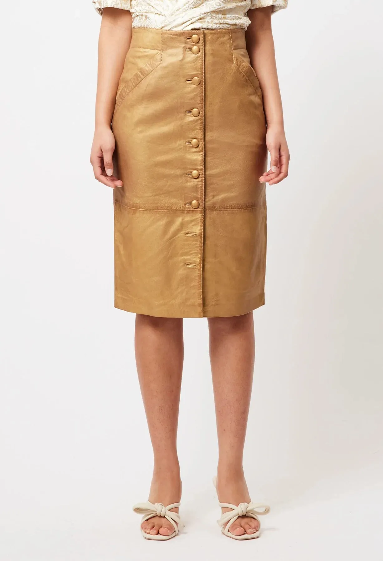 Maya Leather Skirt