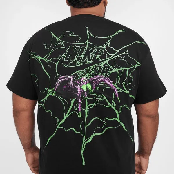 Nike SB OC Spider Glow In The Dark Graphic Skate Tee Black