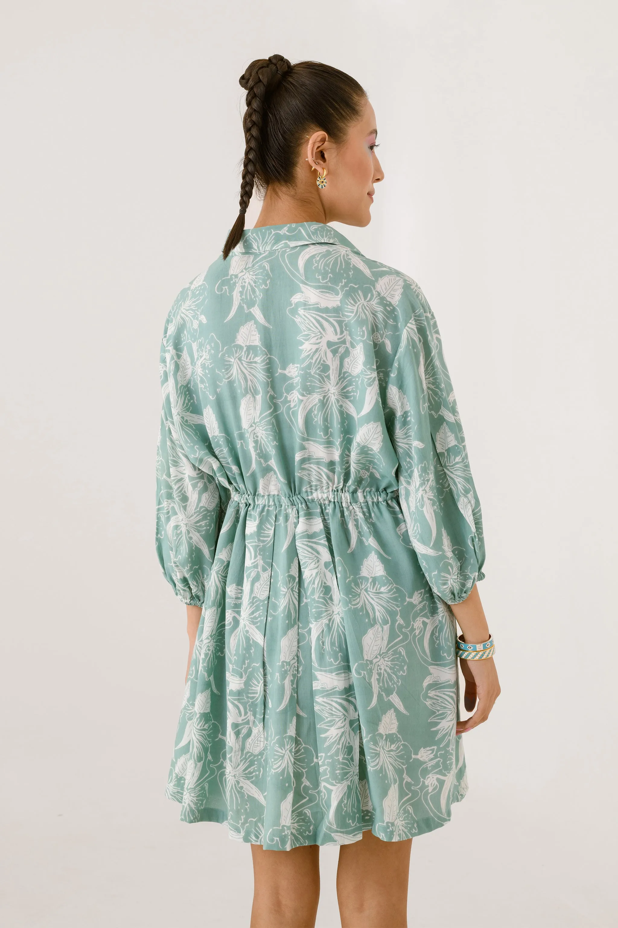 Peppermint Tie Shirt Dress