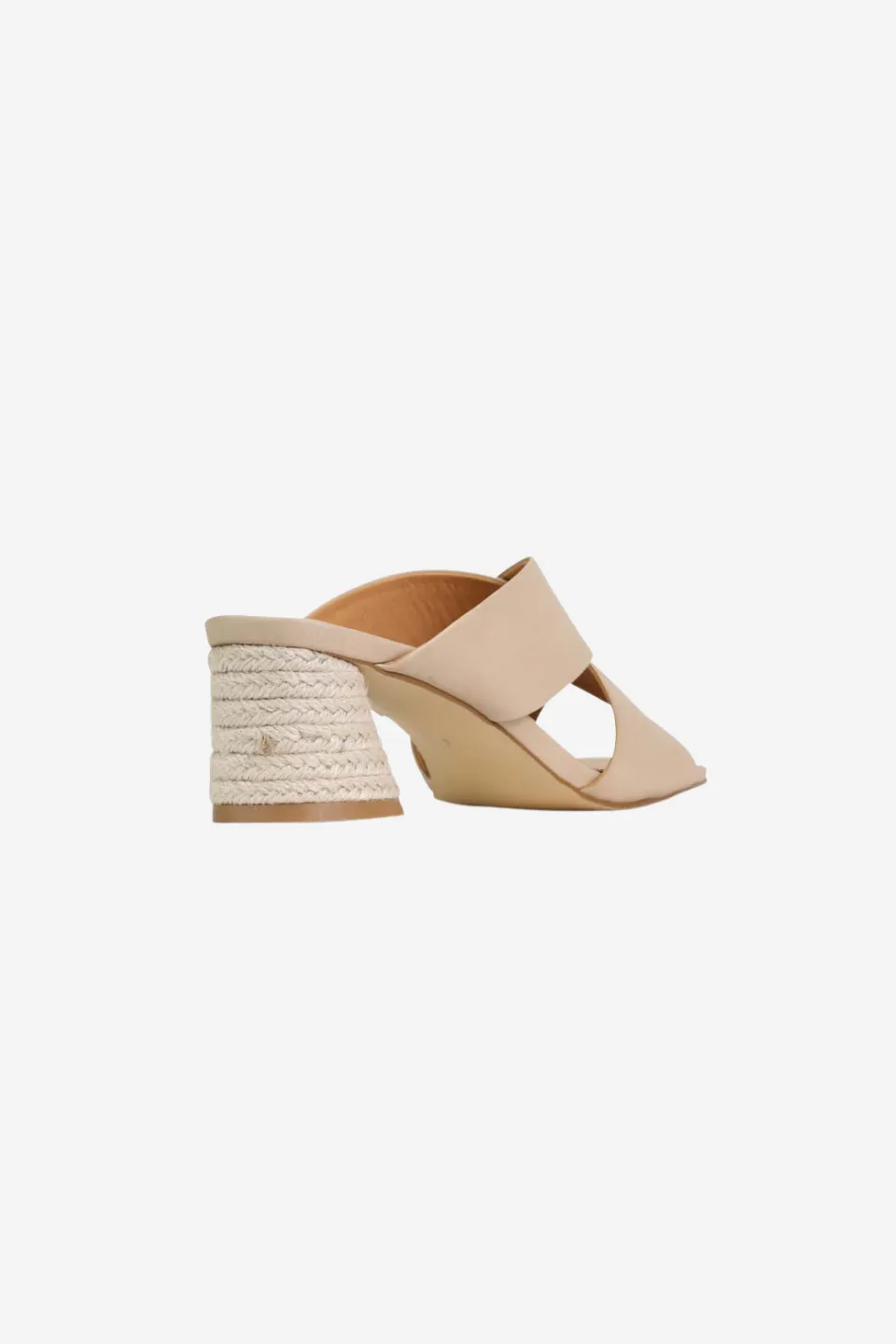 Petora Nude Cross Leather Mule