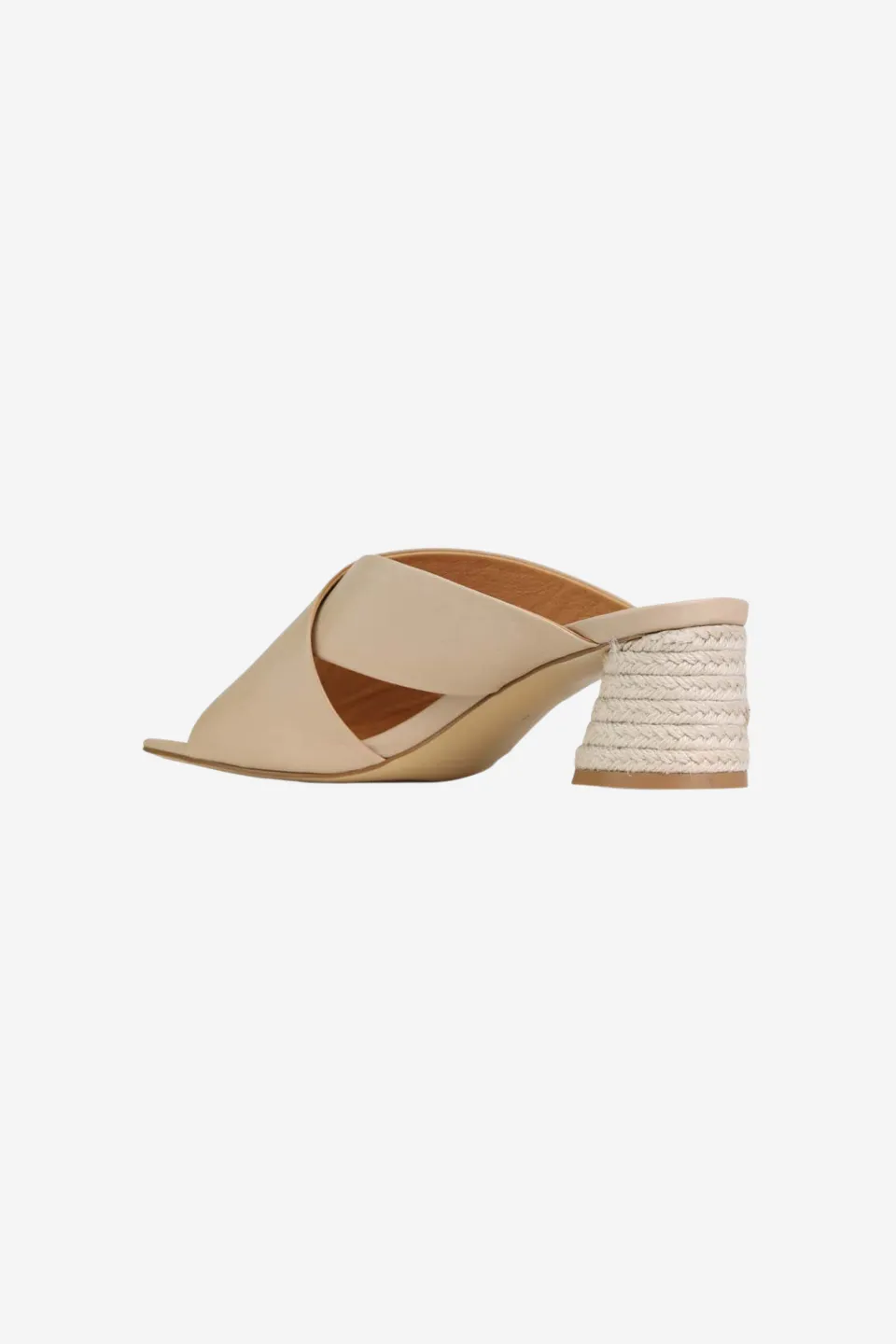 Petora Nude Cross Leather Mule