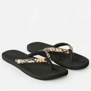 Rip Curl Womens Freedom Bloom Flip Flops - Black/Brown