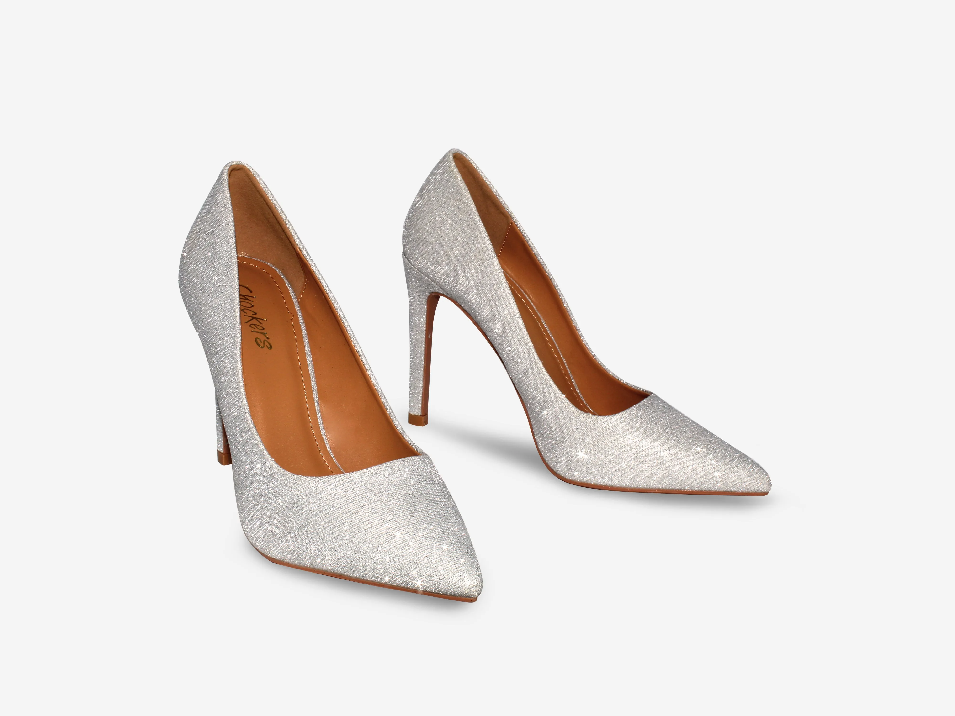 Stella – Silver Shimmer Court Heel