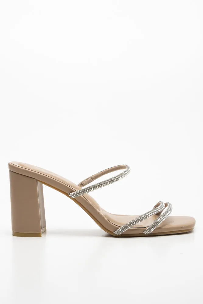Strappy Heel Sandal Natural