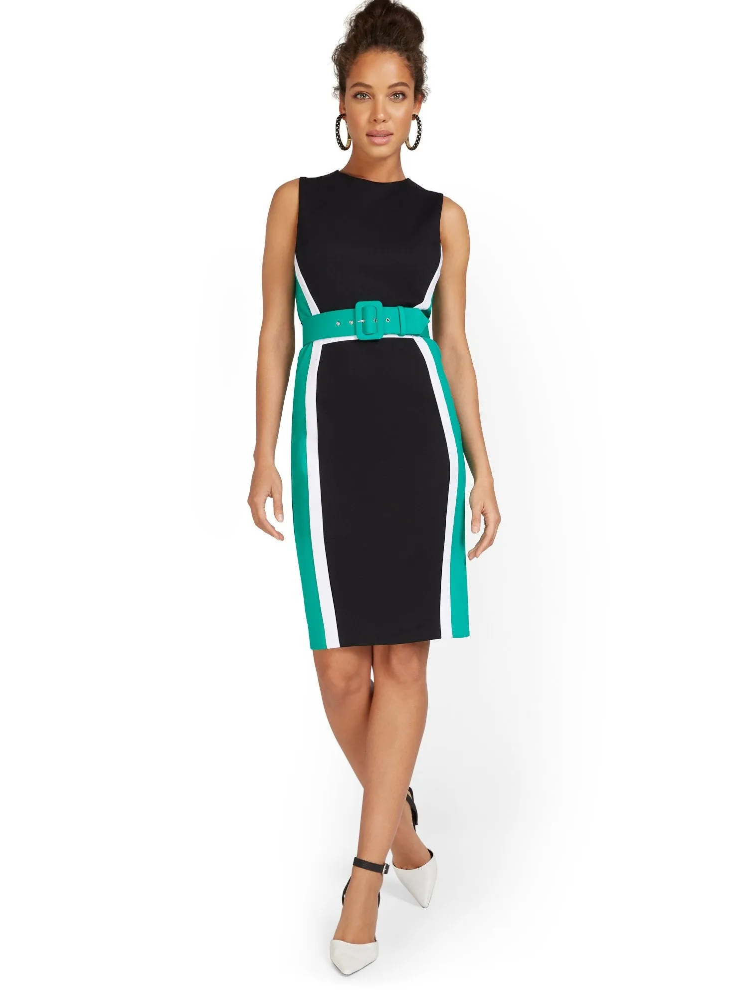 Tall Colorblock Ponte Sheath Dress