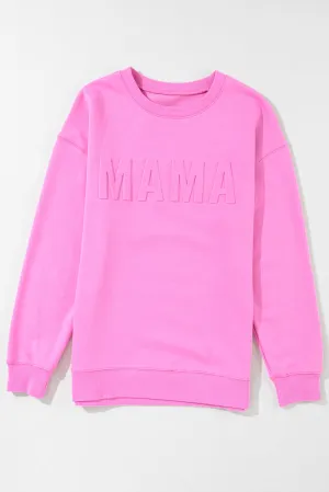 Vera MAMA Letter Embossed Casual Sweatshirt