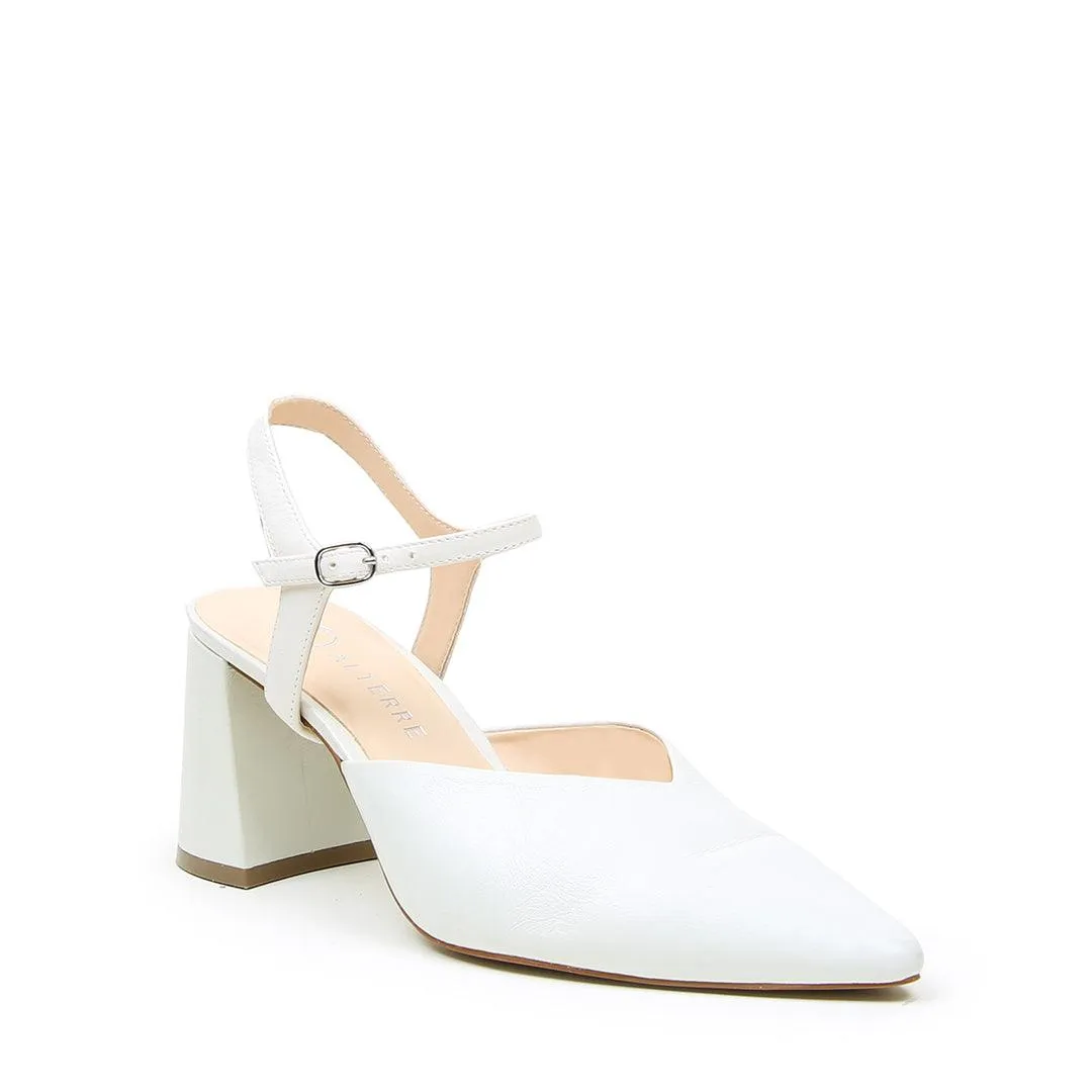 White V Mule   Jackie Strap