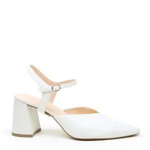 White V Mule   Jackie Strap