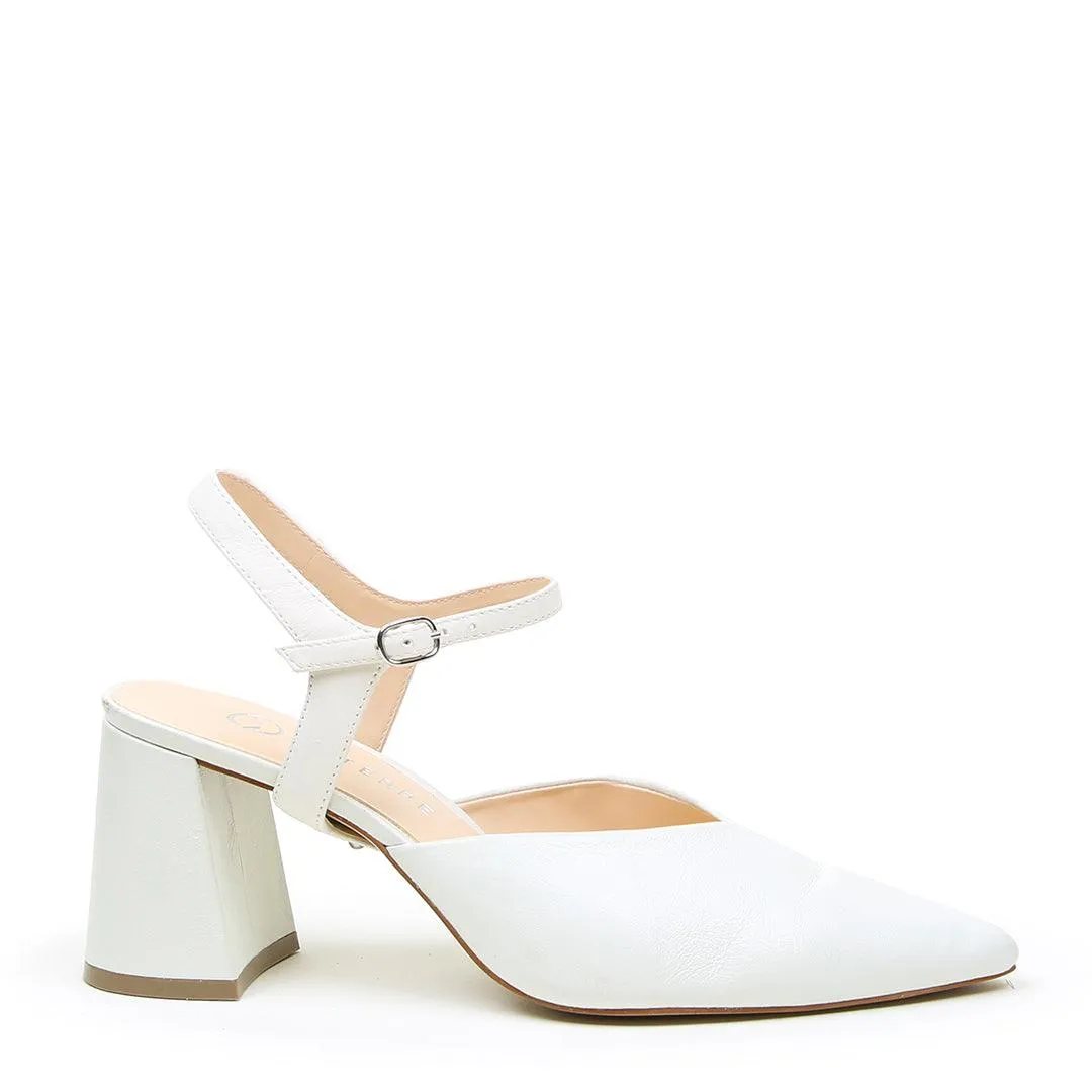 White V Mule   Jackie Strap