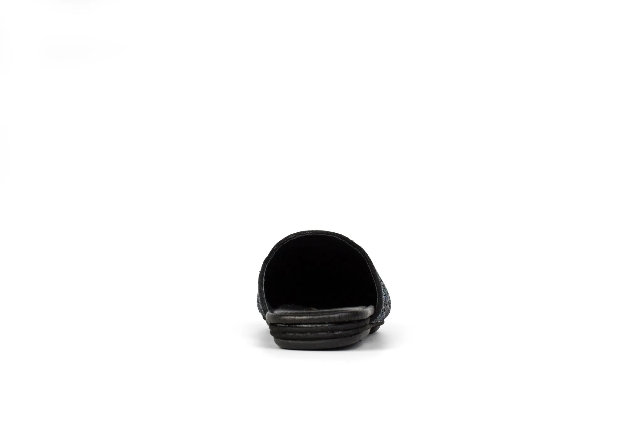 Yosi Samra Black Glitter Mule